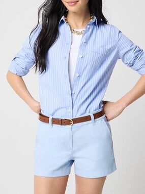 J. Crew Sky Blue Classic Cotton Blend Shorts